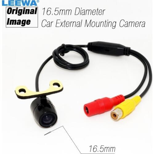 LEEWA Universal 16.5mm External Mounting Car Original Image Front View RCA Camera Car Camera #CA2734
