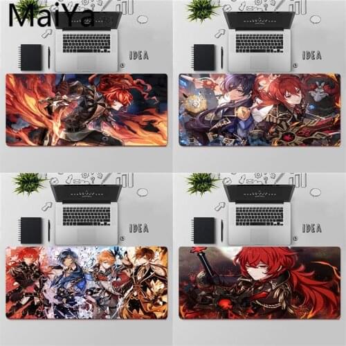 Maiya Top Quality Genshin Impact Diluc Ragnvindr laptop Gaming mouse pad Free Shipping Large Mouse Pad Keyboards Mat
