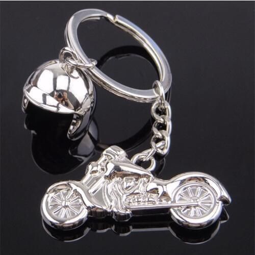 Fashion Motorcycle Helmet Key Chain Ring Trinket Car Keychain Charms Women Jewelry Keyring Man Souvenir Party Gift