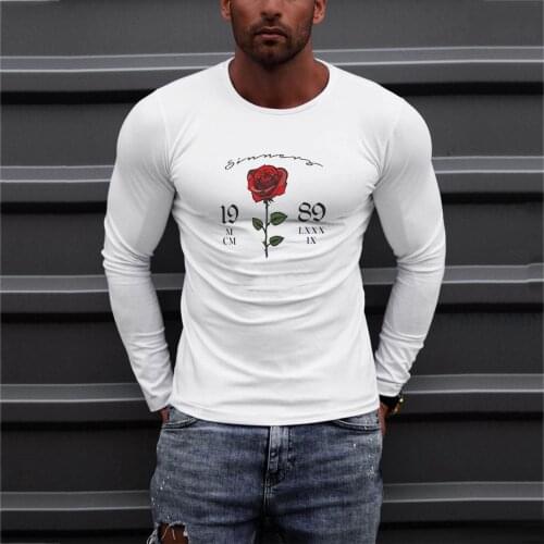 40# Mens T-shirt Slim Fit O-neck Long Sleeve Muscle Fitness Casual Cotton Top Summer Basic Loose Tshirt Large Size Рубашки