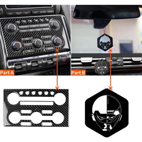 Instrument Panel Sticker Closed Easy to Stick Carbon Fiber Dashboard Decorative Sticker for Nissan GTR R35 2008-2016