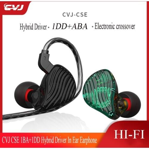 CVJ CSE 1BA+1DD Hybrid Driver In Ear Earphone HIFI Monitor Headsets Sport Running Earbuds Replaced Cable ZST X ZSN PRO X ST1 M10