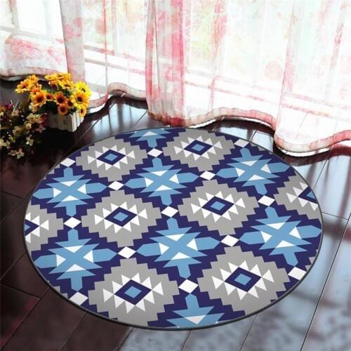 New Nordic Style 3D Print Round Carpet High-quality Polyester Bedroom Living Room Sofa Rug Yoga Mats Home Decora Carpets doormat