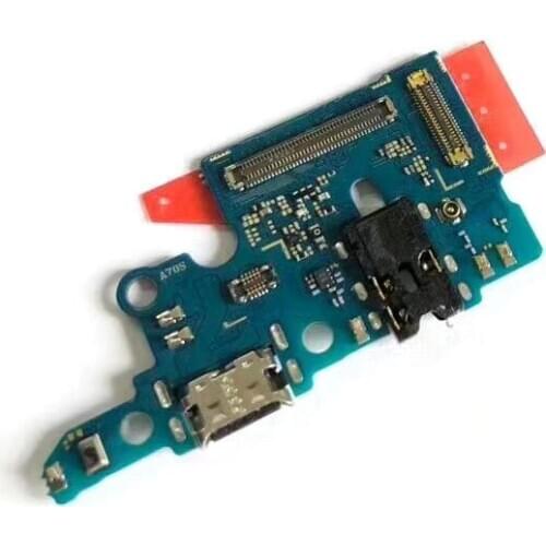 New Microphone Module+USB Charging Port Board Flex Cable Connector Parts For Samsung A70S A707F