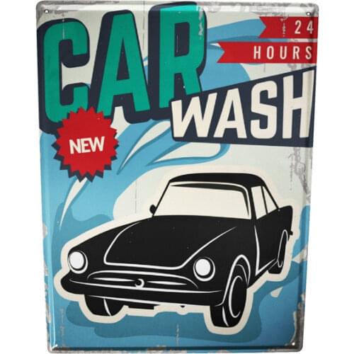 Tin Sign Garage Carwash Gas Stations Vintage
