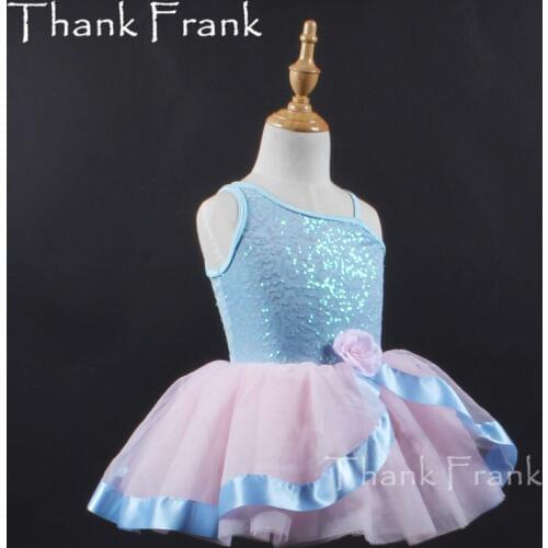 Girls Professional Ballet Tutu Dress Kids Attractive Styles Flower Princess Dresses One Shoulder Childrens Ballet Dance Costume