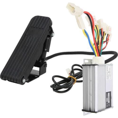 48V 1000W Electric Bike Brushed Controller with Accelerator Pedal Electric Bicycle Speed Controller Foot Pedal Hall Throttle