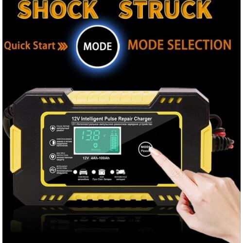 12V 6A Lead Acid Car Battery Charger Pulse Repair Smart Fast Charger AGM GEL Lead-Acid LiFePO4 LiPo Charger