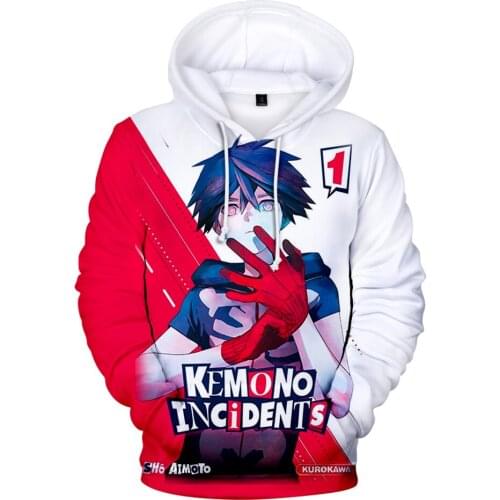 Kemono Jihen Hoodie Mens 3D Sportswear Clothing Children Youthful Kawaii Child Women Men Harajuku Pullover Hoodies Plus Size