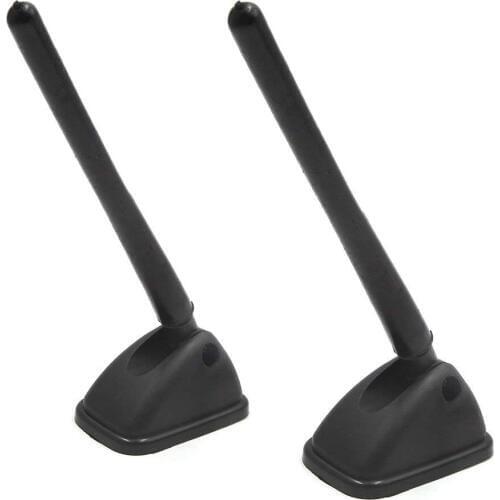 Uxcell 2pcs Black Self-adhesive Base External Decorative Antenna Aerial for Car Auto