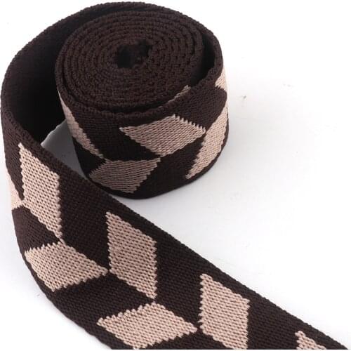 1 1/2 inches Cotton Webbing Ribbon Polyester Canvas Strap Jacquard Ribbon Dog Collar Webbing DIY belt bag purse strap Handbag