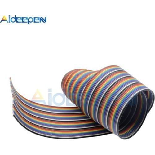 1M 40Pin Dupont Cable Rainbow Flat Line Support Soldered Connector Wire