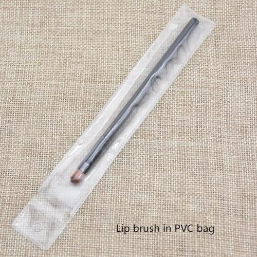 10pcs Disposable Lip Cheek Brushes Eyeshadow Eyebrow Concealer Brush Black Wooden Handle Portable Travel Makeup Tool Accessories