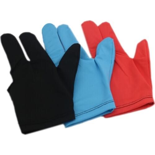100pcs Durable 3 Fingers Glove for Billiard Pool Snooker Cue Shooter
