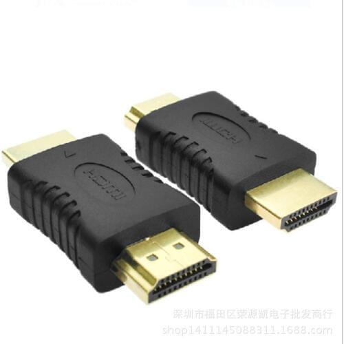 2pack 180 degree hdmi adapter GOLD HDMI MALE to HDMI MALE Connector Adapter hight quanlity hdmi adapter