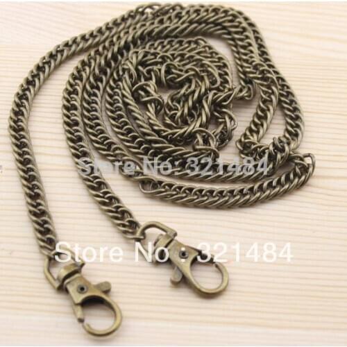 20pcs Antique Bronze Metal 8mm and 120cm with Swivel Clasp Packge Handbag Bag Chain Wallet Chain Handle Findings Accessories
