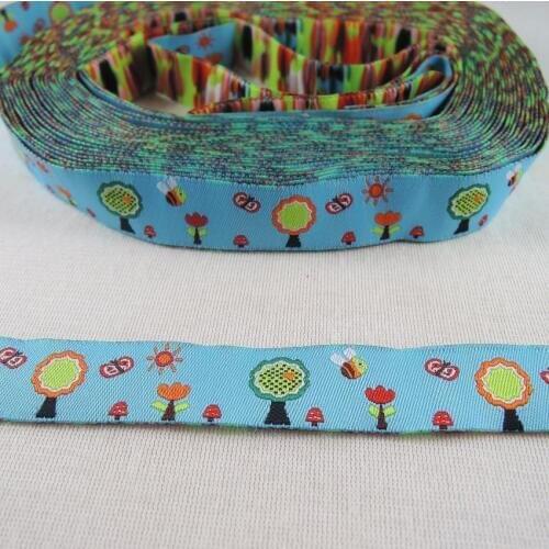 2017 Nature Styly Woven Jacquard Ribbon DIY Cloth Sewing & Craft Accessories 16mm Cartoon tecido jacquard ribbons Trims CX28