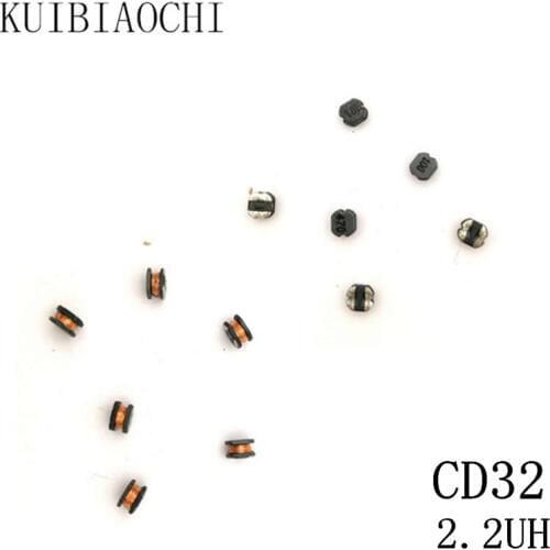 50pcs/LOT SMD Power Inductor CD32 2.2UH 2R2 3.5*3*2mm Unshielded winding inductor CD32