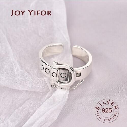 925 sterling silver Bohemian Ethnic Silver Color Cross Chains Rings for Women Bridal Wedding Vintage Open Finger Rings Christmas