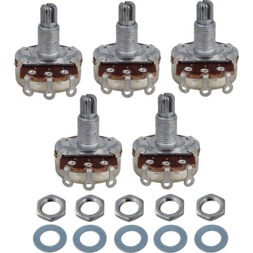 A250k Audio Tone Guitar Bass Control Potentiometer Pots Pack of 5