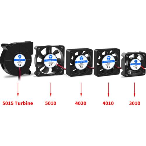 DC 5V 12V 24V 3010 4010 Fan Cooling Brushless Mini Fan 30*30/40*40*10mm Cable 2Pin Radiator Black For 3D Printer Parts Reprap