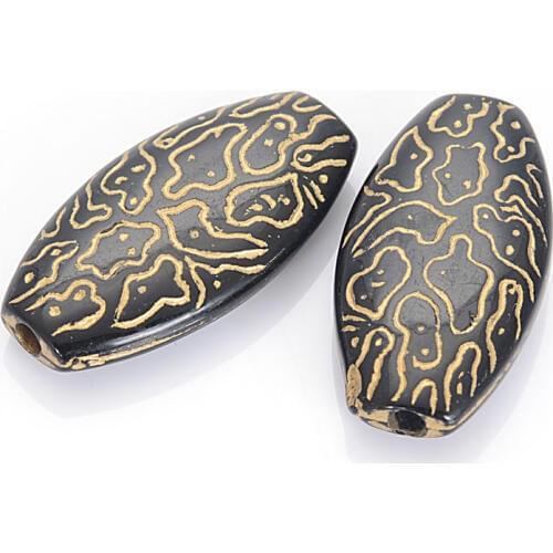 50Pcs Golded Enlace Fluted Corrugated Flat Oval Antique Design Spacer Beads For Diy Handmade Jewelry Making Findings Accessories
