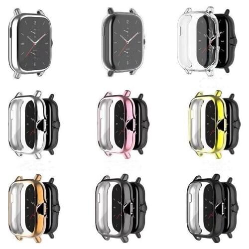 For Huami Amazfit GTS 2 Watch Case TPU Soft Protective Cover Shell Protector Frame For Xiaomi GTS2 Silicone Plating Cover
