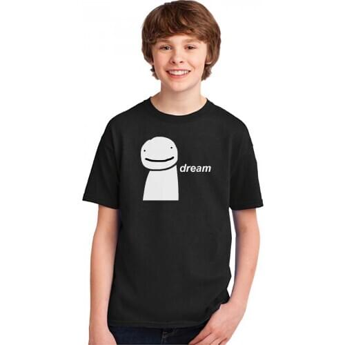 Kids Dream Face T Shirt Black T Shirt Summer Fashion Cotton Tee