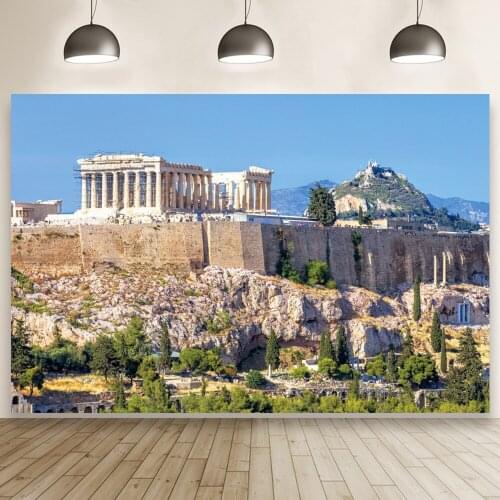 Acropolis of Athens Classic Greek Architecture Backdrop Portrait Photography Studio Background Banner Props Home Decors