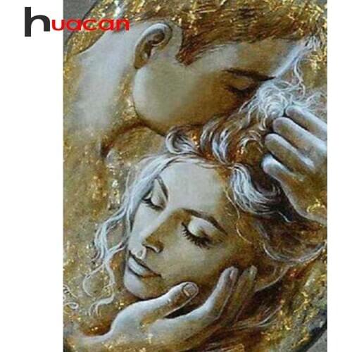 Huacan Full Square/round Diamond Painting Couple 5d DIY Diamond Embroidery Mosaic Portrait Handmade Gift