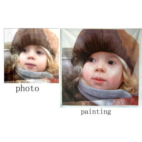 Handmade Oil Painting Photo to Painting Custom Portrait Wedding Birthday Anniversary Christmas Girlfriend Boyfriend Gift