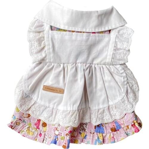 Cat Dog Dress Puppy Skirt Maid outfit Spring Summer Dog Clothes Dresses Yorkshire Chihuahua Pomeranian Schnauzer Corgi Clothing