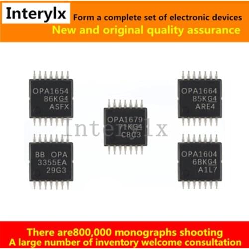 5Pcs OPA1654AIPWR OPA1679IPWR OPA1604AIPWR OPA1664AIPWR OPA3355EA TSSOP-14 OPA1654/1679/1604/1664A Precision Amplifier Chip