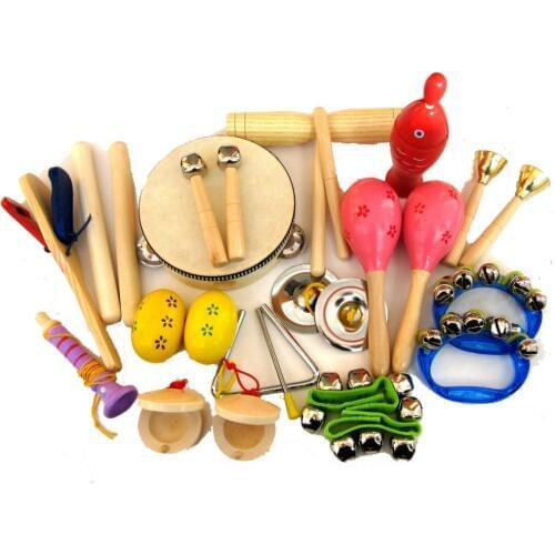15 types Music instruments kit children preschool percussion musical toy instruments set