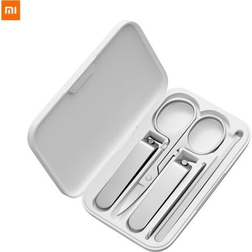 Xiaomi Mijia 5pcs Stainless Steel Nail Clippers Set Trimmer Pedicure Care Clippers Earpick Nail File Professional Nails Manicure