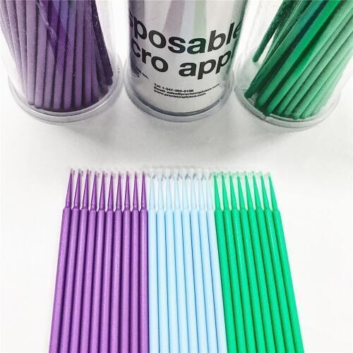 5 bottles Cotton Swab Disposible Eyelash micro brush for eyealash extension mirco fiber wands Disposable Free Shipping