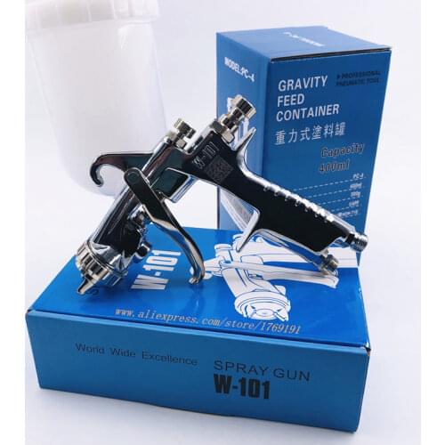 Japan Imported w-101 Spray Gun 1.0/1.3/1.5/1.8mm Hand Manual Airbrush 400CC Cup High Atomization Professional Car Paint Gun