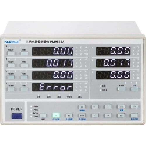 PM9833A Harmonic type 3 phase digital power meter