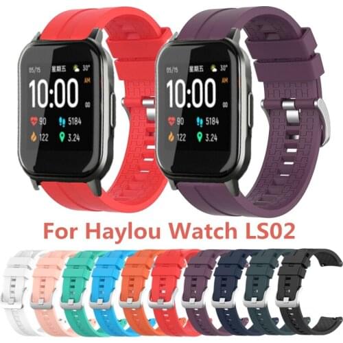 20mm Bracelet For Huami Amazfit GTS GT2 42mm Bip Smart Watch Band Soft Silicone Sport Strap For Xiaomi Haylou LS02 Wristband
