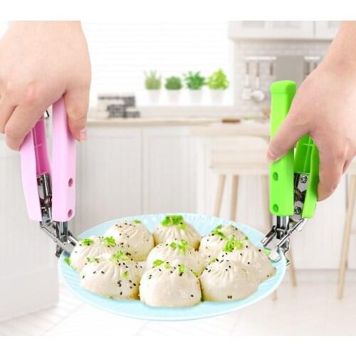 Retriever Tongs Hot Dish Plate Bowl Clip Bowl Holder Gadgets Kitchen Tools Silicone Handle Pot Pan Gripper Clip Dish Clamp