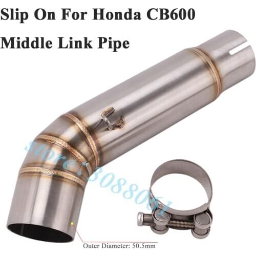 Slip On For Honda CB600 Variation Hornet 600 CB600F Motorcycle Exhaust Escape Modified Middle Tube Link Pipe Withtout Muffler