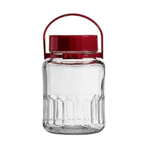Modern Pasabahce Harvest Red Cap Jar-3 Lt organizer storage box органайзер rangement коробка для хранения