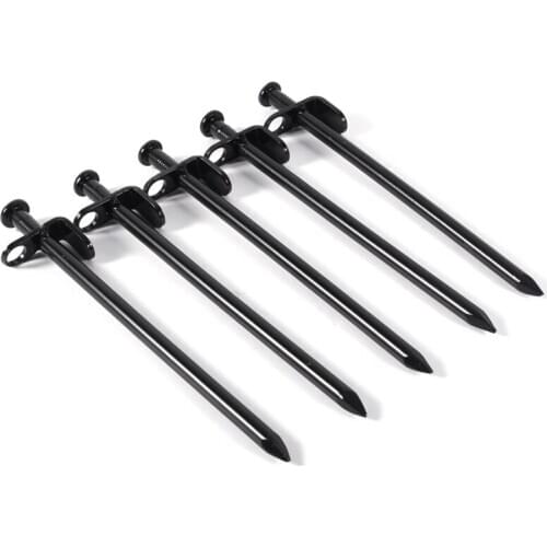 5Pcs/Lot 20Cm Steel Camping Tent Peg Tent Stakes Nail For Camping Equipment Outdoor Traveling Tent Building
