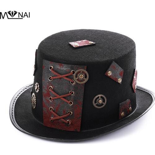 Steampunk Gear Mini Hat Retro Hair Clip Punk Gothic Headwear Lolita Net Mini Hat Cosplay Party Fancy Dress Accessories