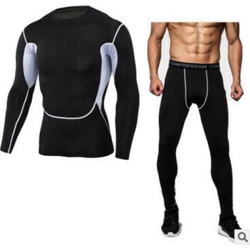 Thermal underwear men sport underwear sets compression fleece sweat quick drying thermo underwear men clothing