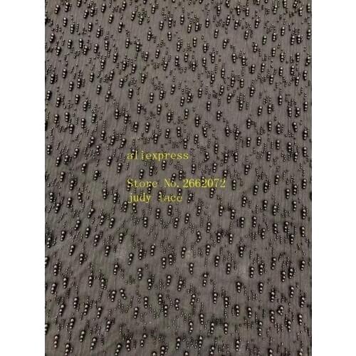 Stock 5yards/bag 2020 the latest nail bead embroidery fashion European and American style cloth used for wedding dress design
