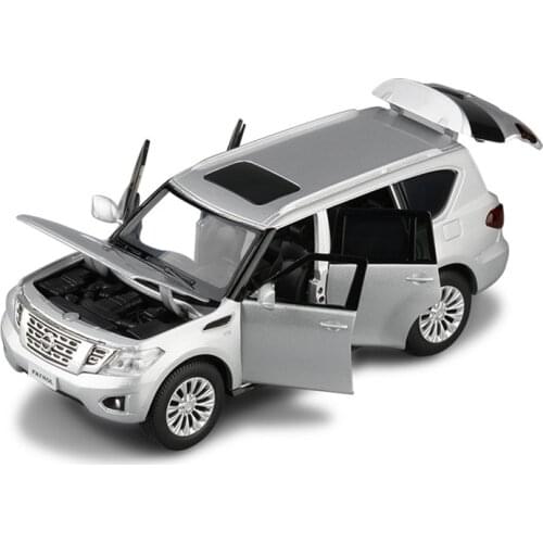 1/32 Alloy Patrol SUV Off Road Die Cast Model Toy Car Simulation Sound Light Pull Back Off-road Toys Vehicle For Children