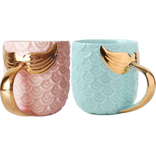 NEWYEARNEW 1piece 400ML Ceramic Water Cup Tea Coffee Mug Milk Tableware Business Wedding Cuper Gift