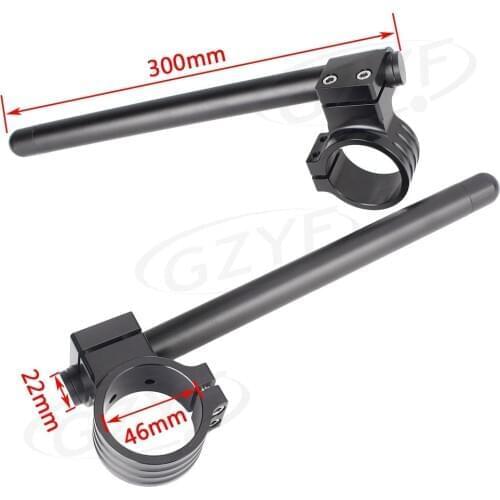 46mm 22MM 7/8" CNC Riser Clip-on Handlebars Grips Handle Bars Fork Tube Aluminum Universal Motorbike Parts Accessories