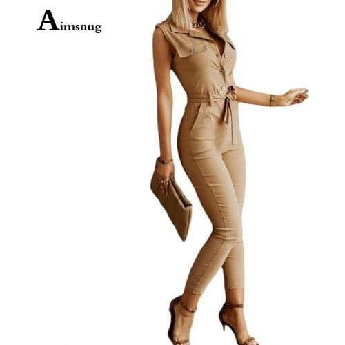 Women Fashion Jumpsuit Sexy Girls Belted Trousers Latest Skinny Rompers Sleeveless Glitter Bodysuits 2021 Summer Cargo Jumpsuits